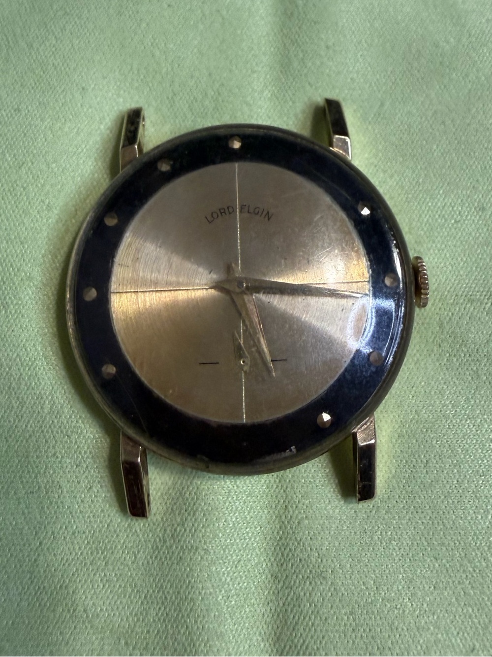 Lord Elgin 14K Gold Filled Watch Face for Parts